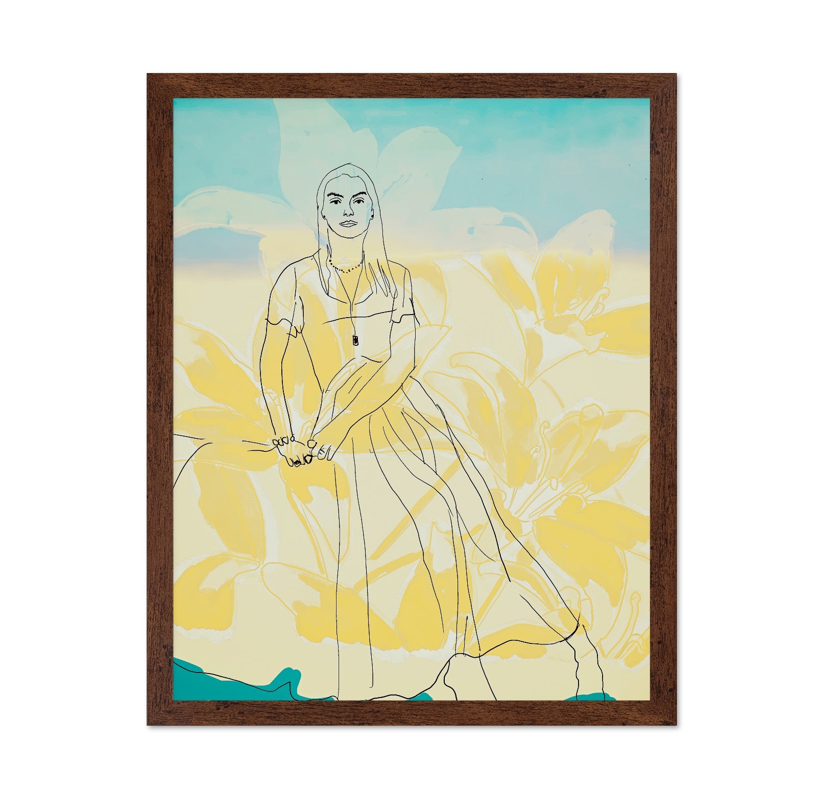 Yellow Floral Sketch