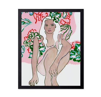 Seated Floral Woman