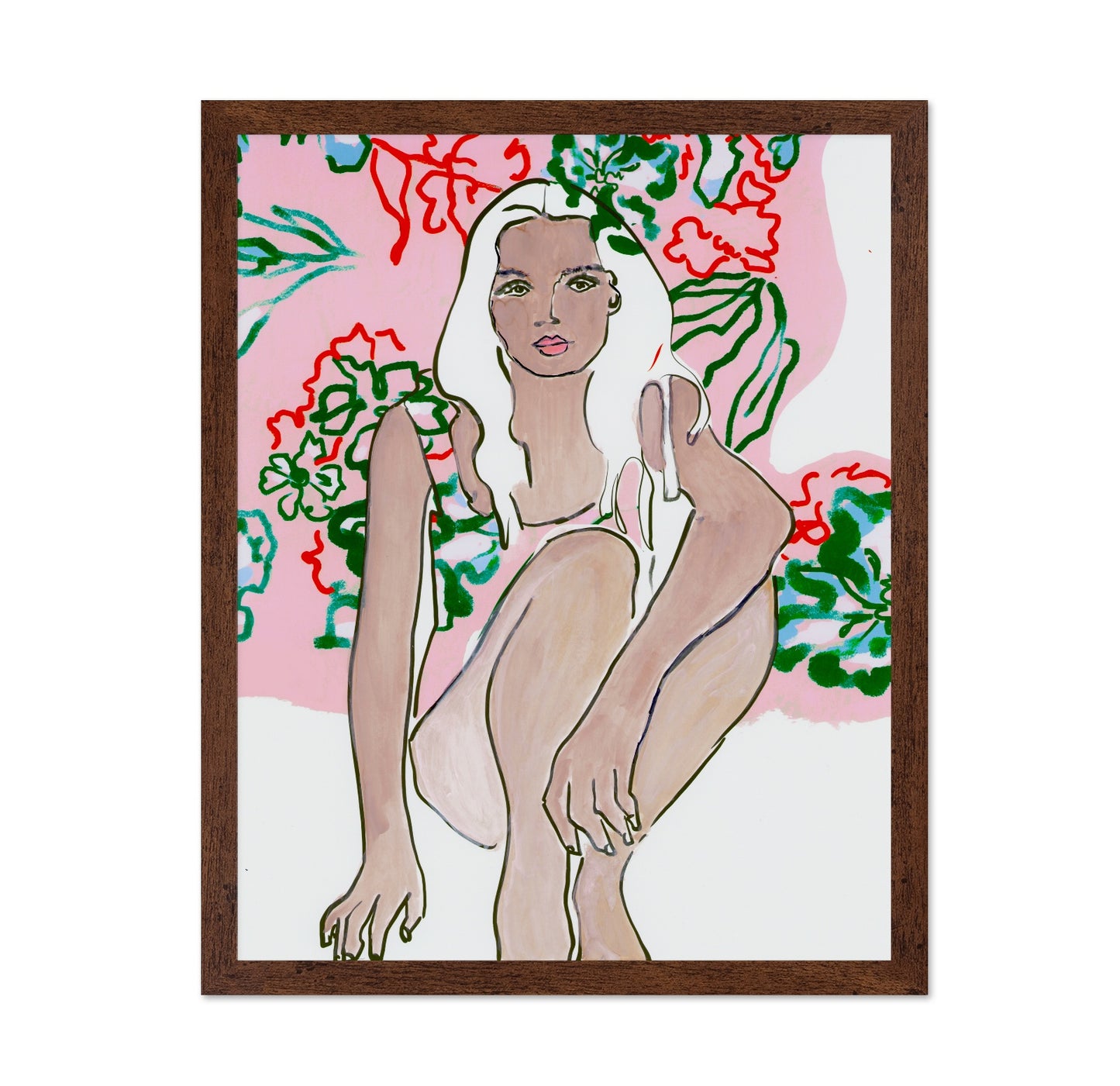 Seated Floral Woman
