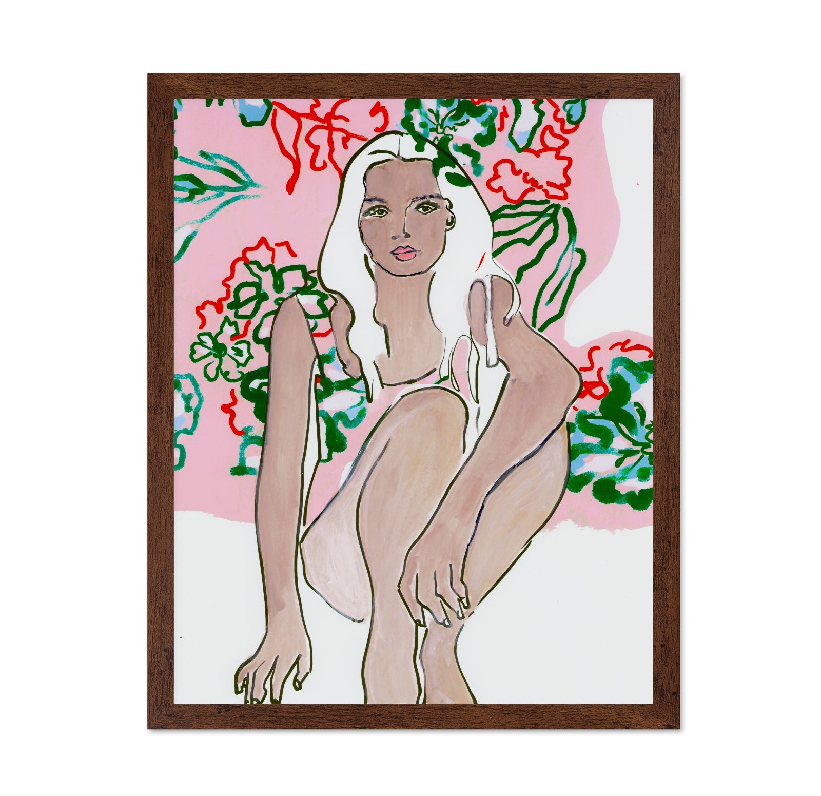 Seated Floral Woman