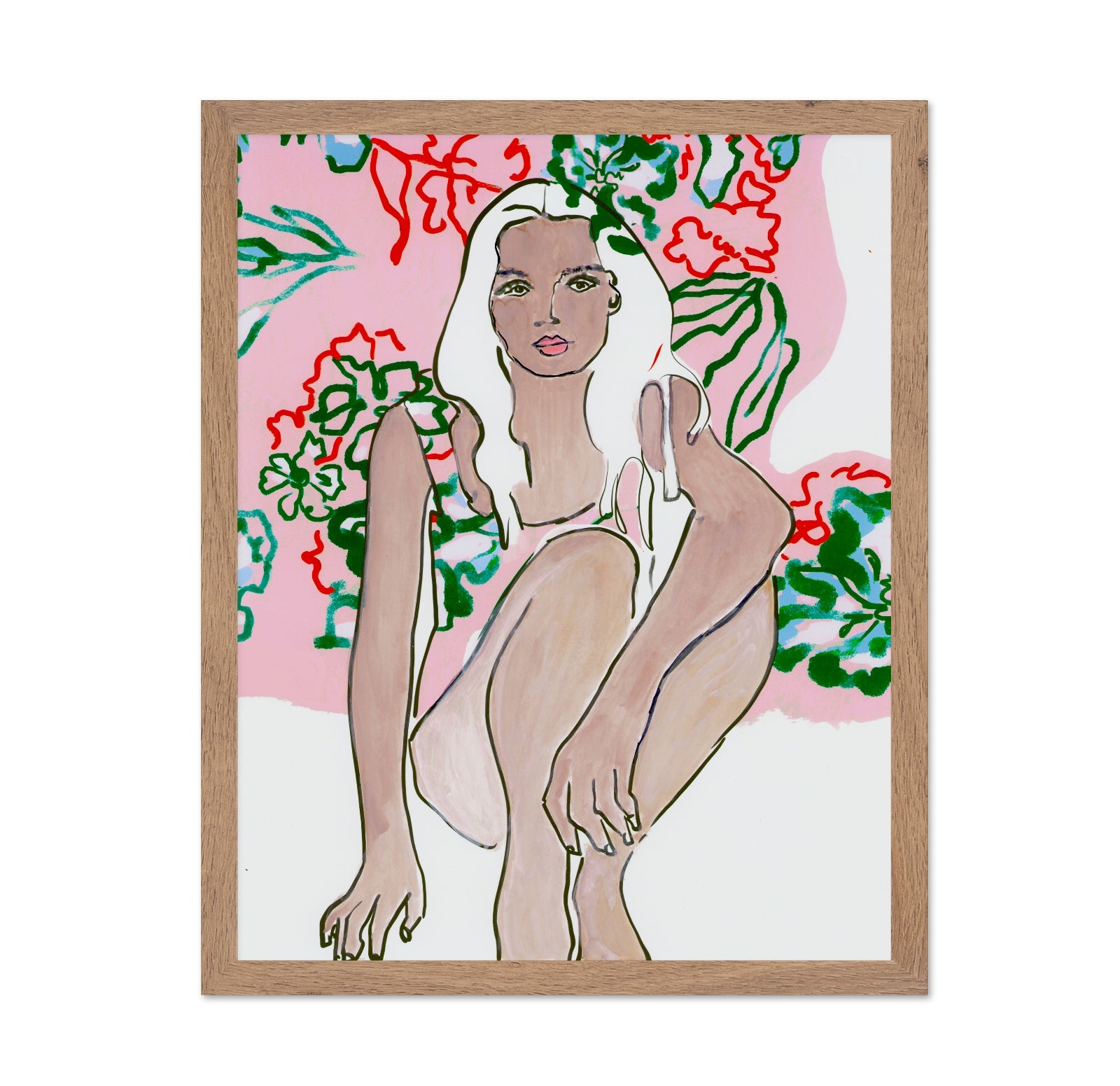 Seated Floral Woman