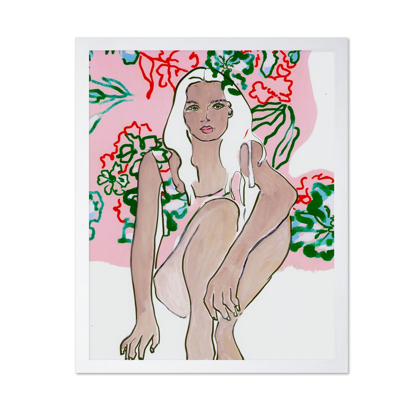 Seated Floral Woman
