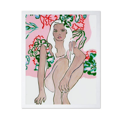 Seated Floral Woman