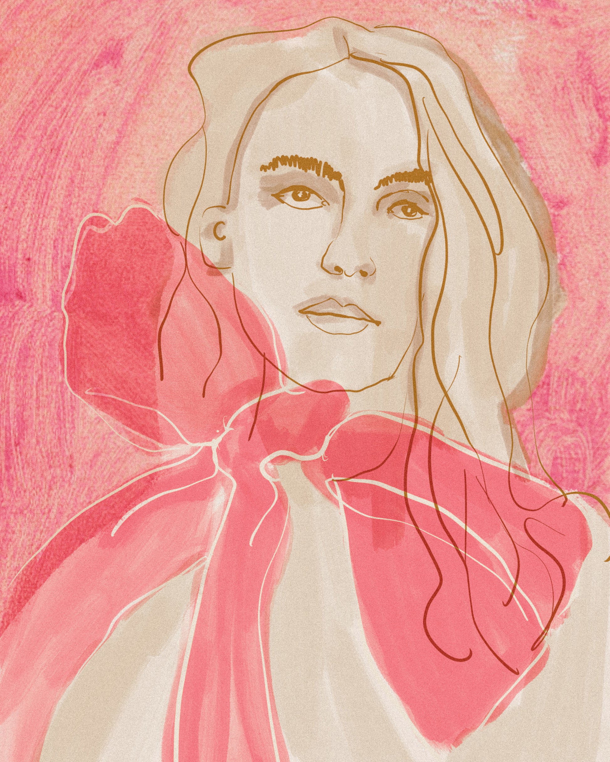 Pink Ribbon Portrait