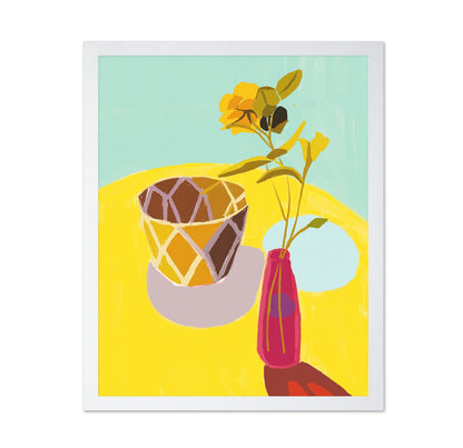 Yellow Still Life Vase