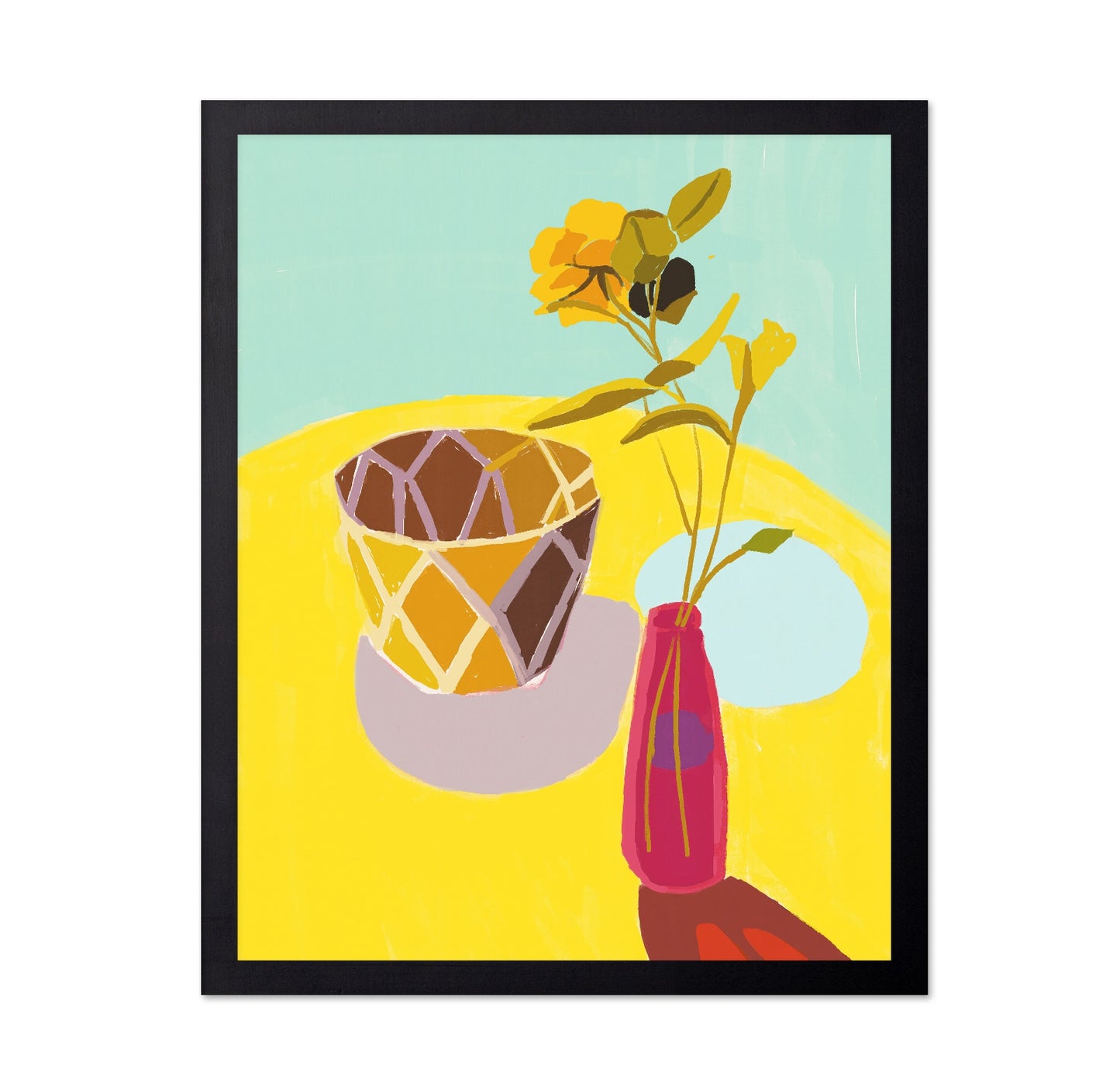 Yellow Still Life Vase