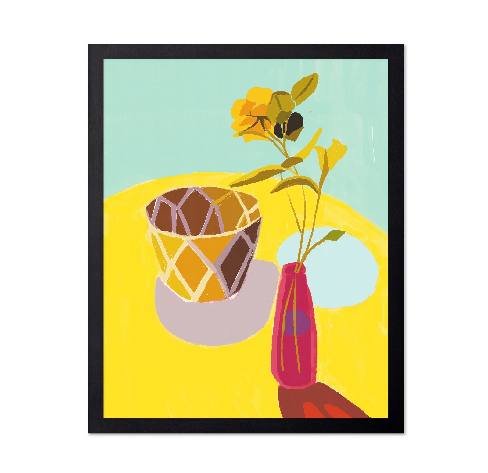 Yellow Still Life Vase
