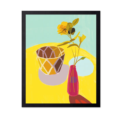 Yellow Still Life Vase