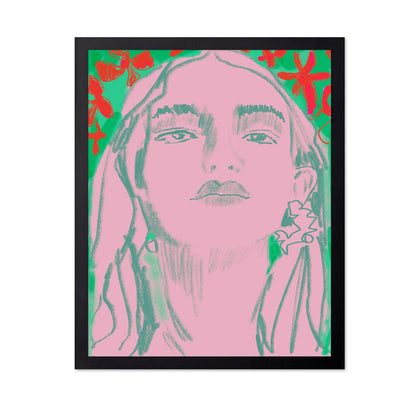 Pink Floral Portrait