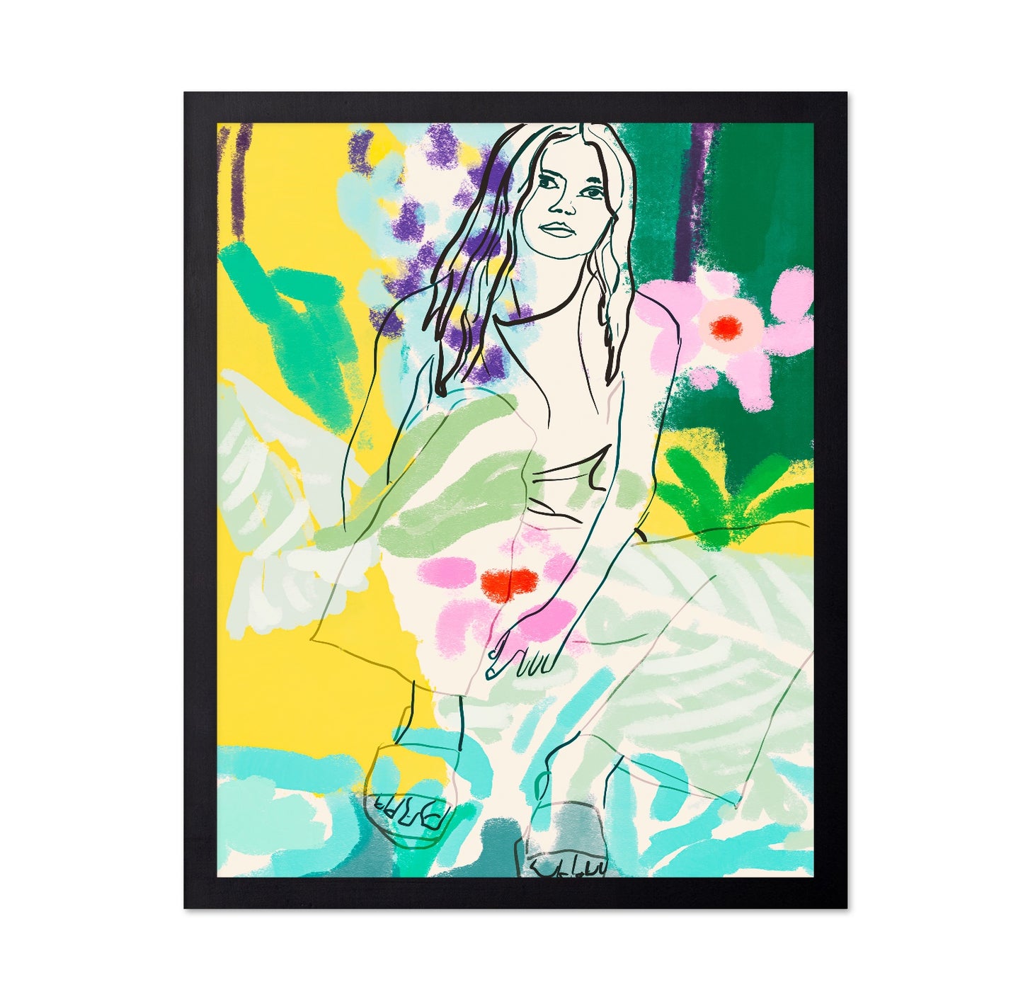 Colorful Line Portrait