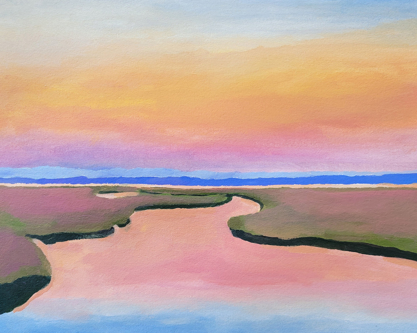 Pastel River Bend
