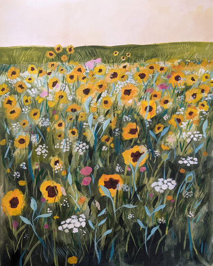 Golden Wildflower Field
