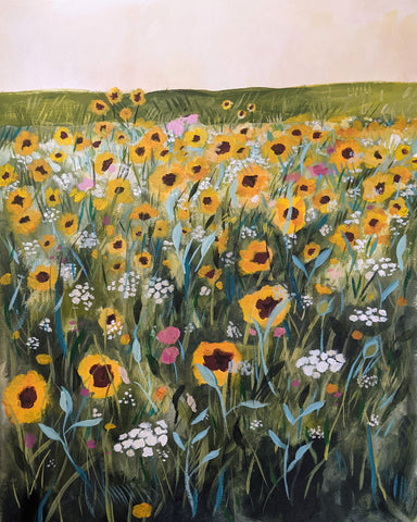 Golden Wildflower Field