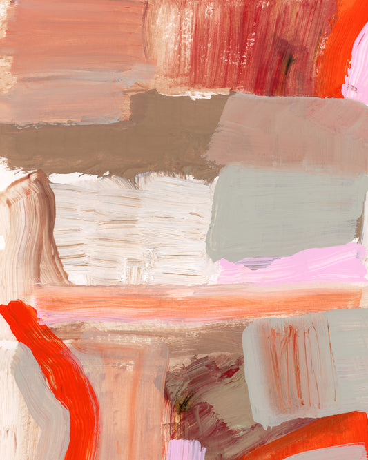 Warm Abstract Brushwork