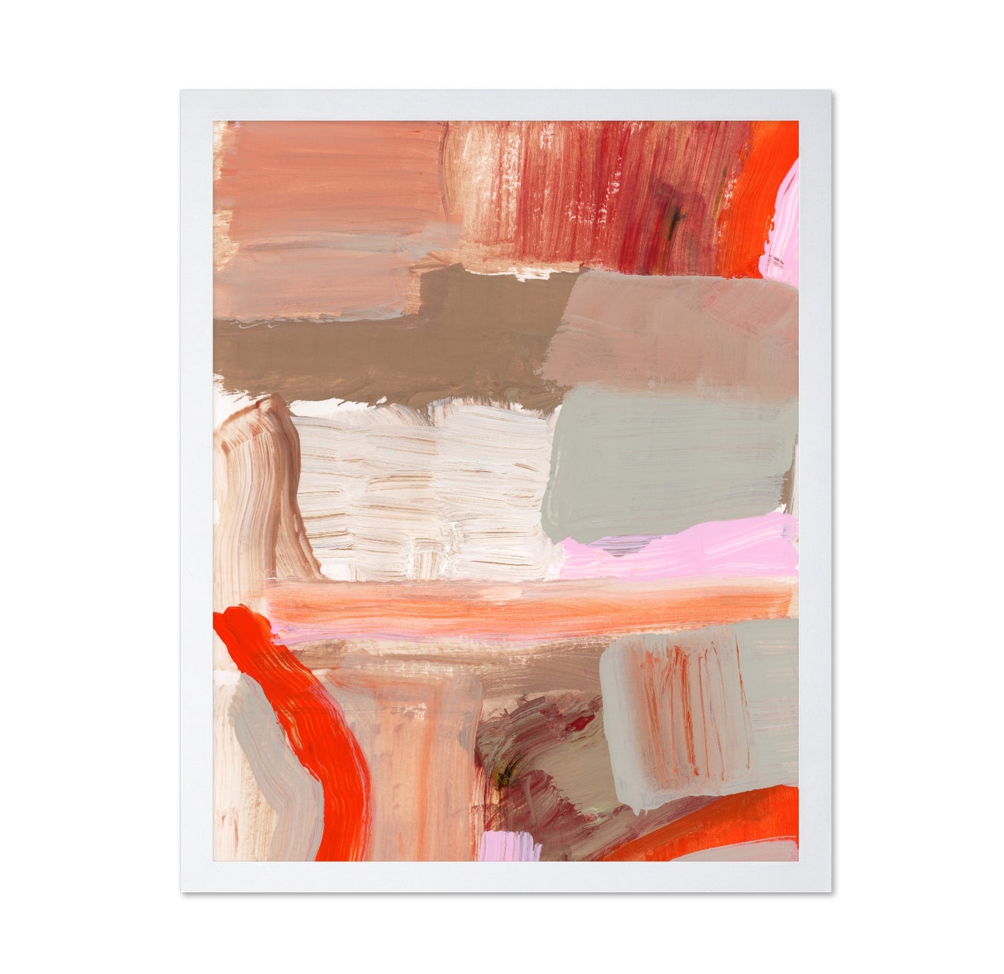Warm Abstract Brushwork