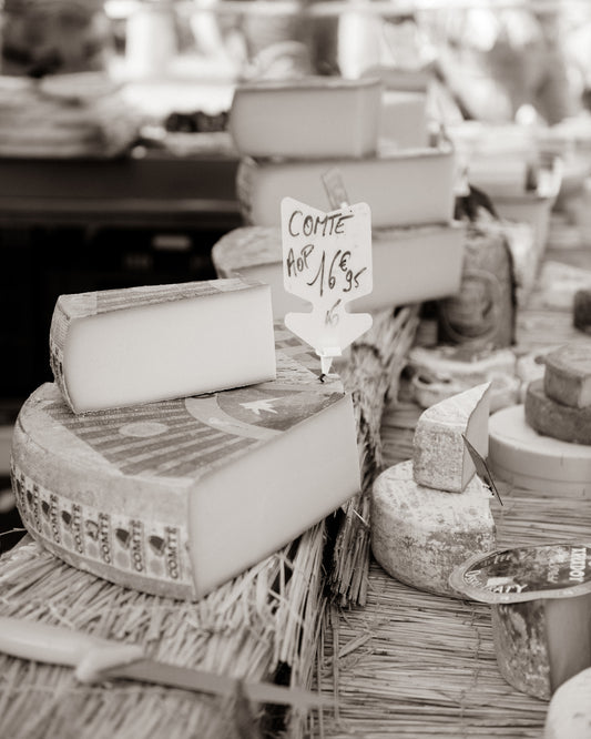 French Cheese Market Scene