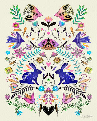 Folk Art Rabbits Garden