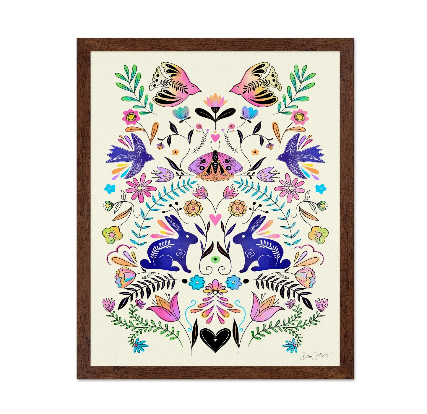 Folk Art Rabbits Garden