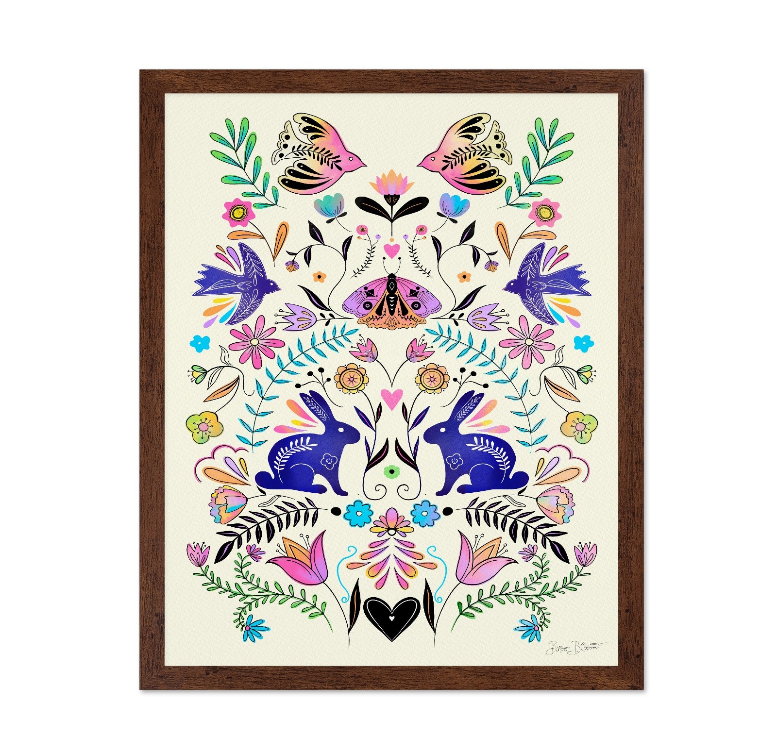 Folk Art Rabbits Garden