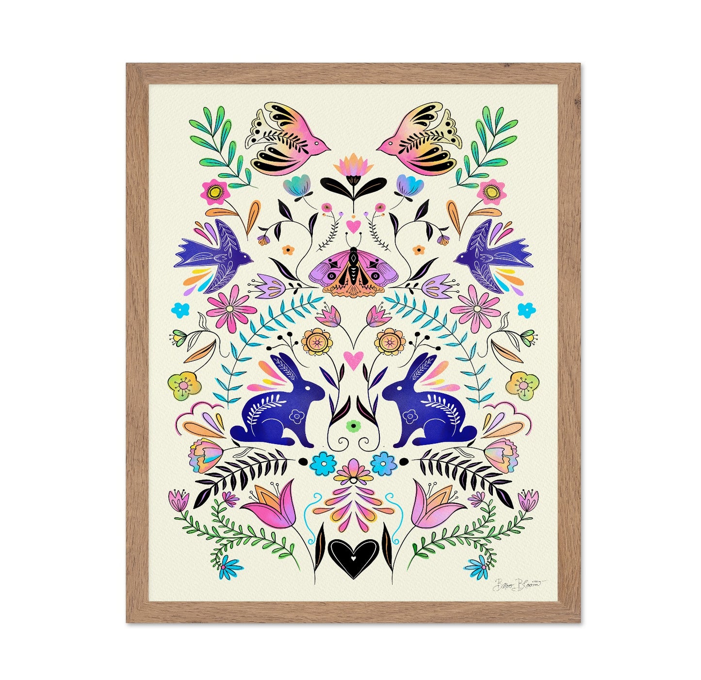 Folk Art Rabbits Garden