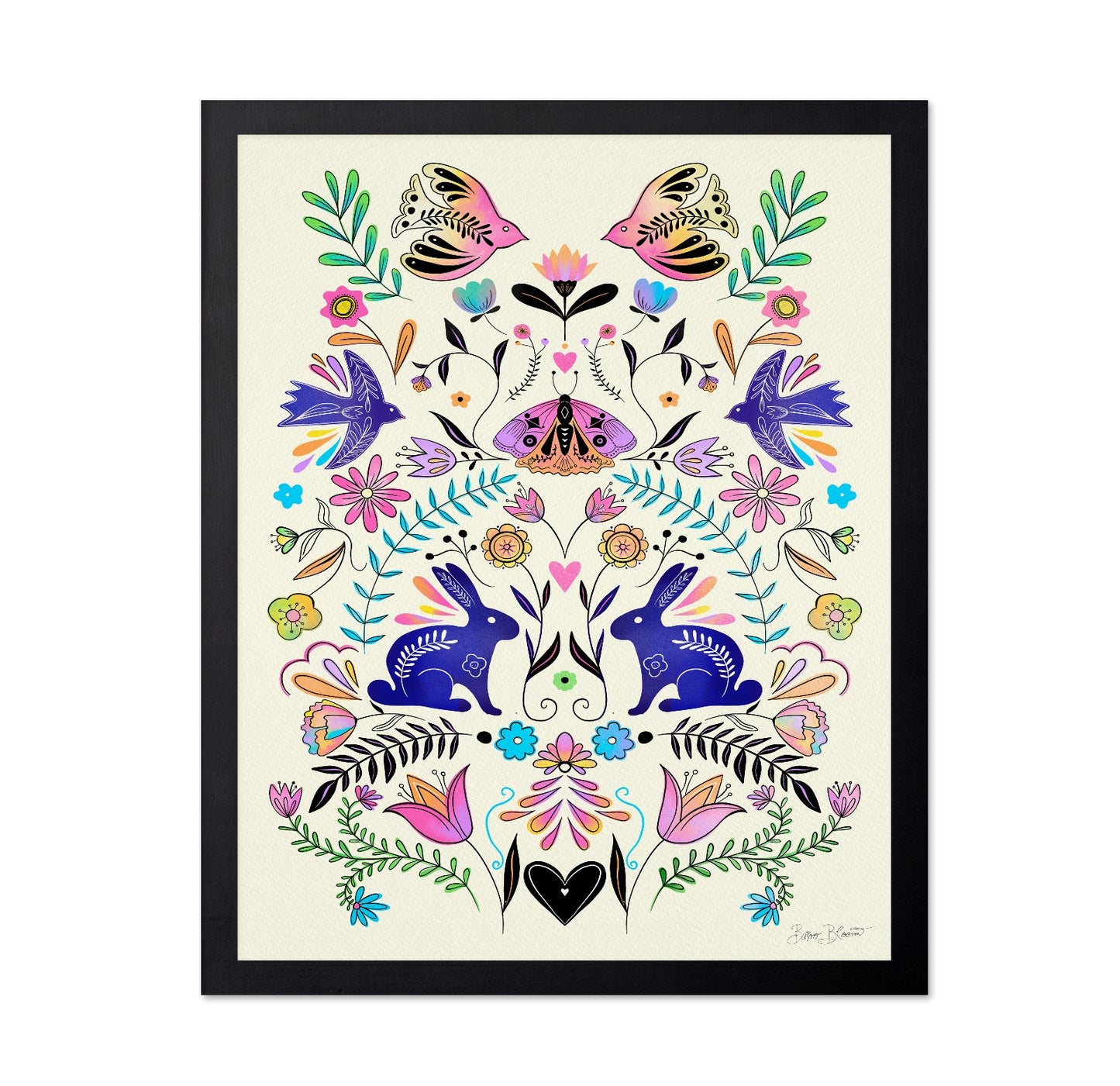 Folk Art Rabbits Garden