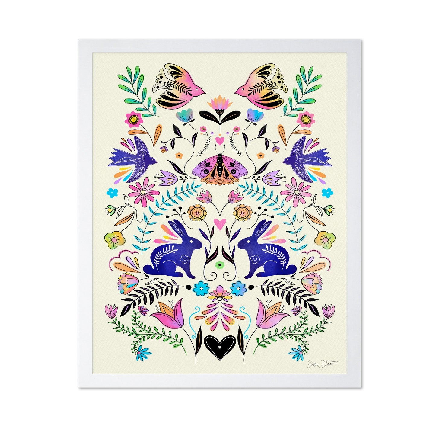 Folk Art Rabbits Garden
