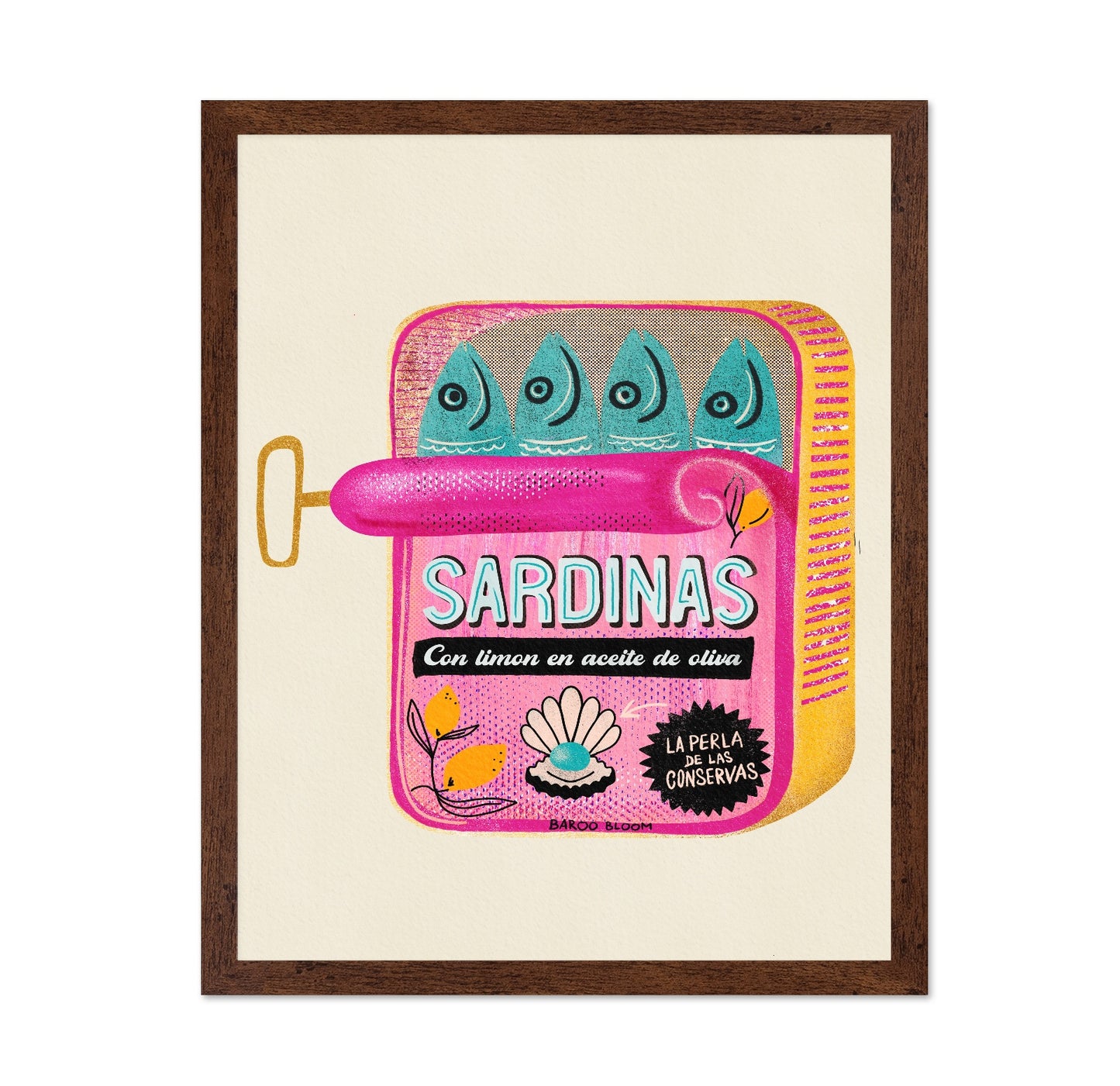 Sardine Tin Label Art