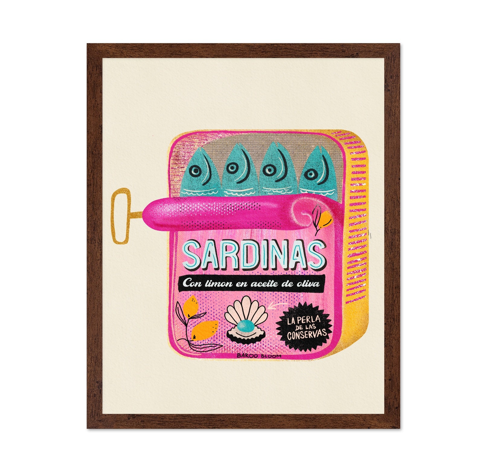 Sardine Tin Label Art