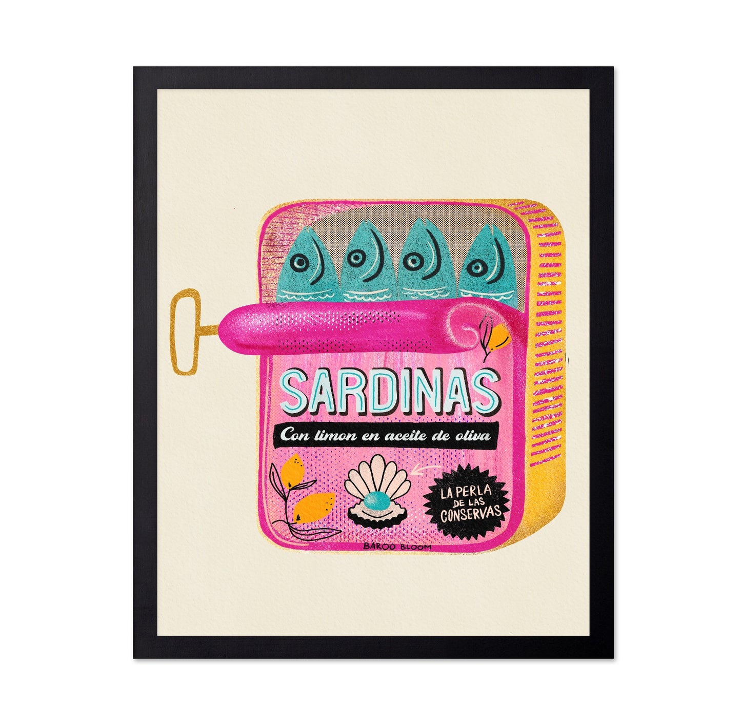Sardine Tin Label Art