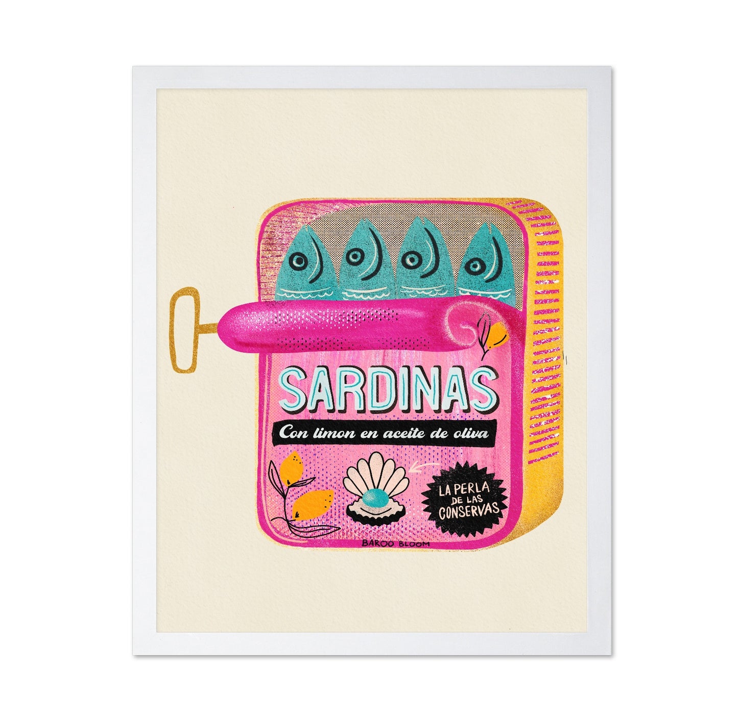 Sardine Tin Label Art