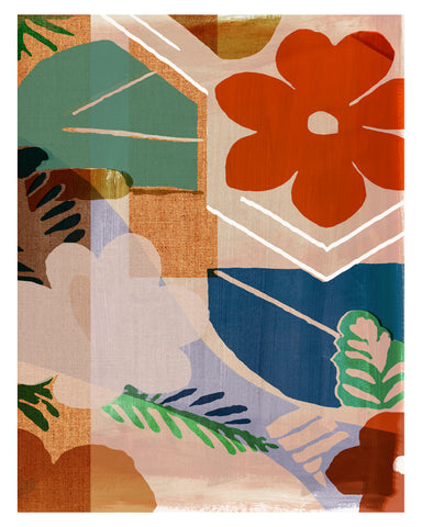 Tropical Abstract Floral Collage