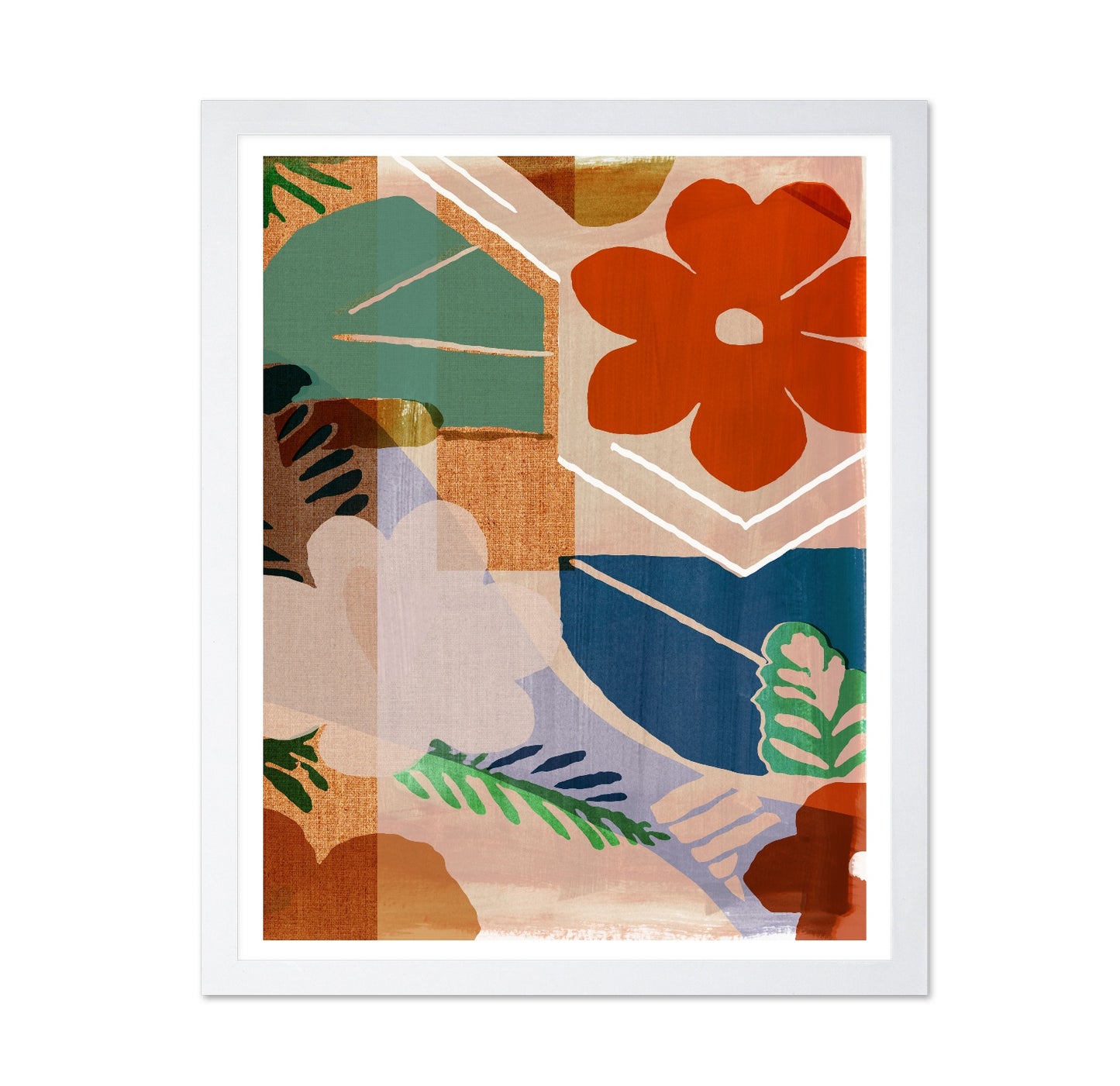 Tropical Abstract Floral Collage