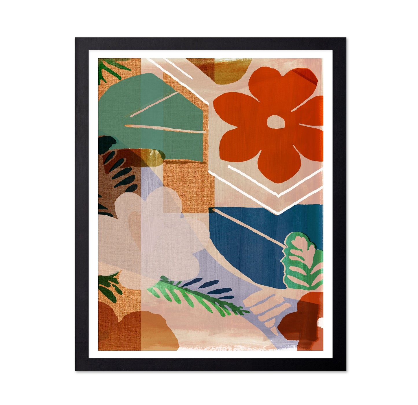 Tropical Abstract Floral Collage