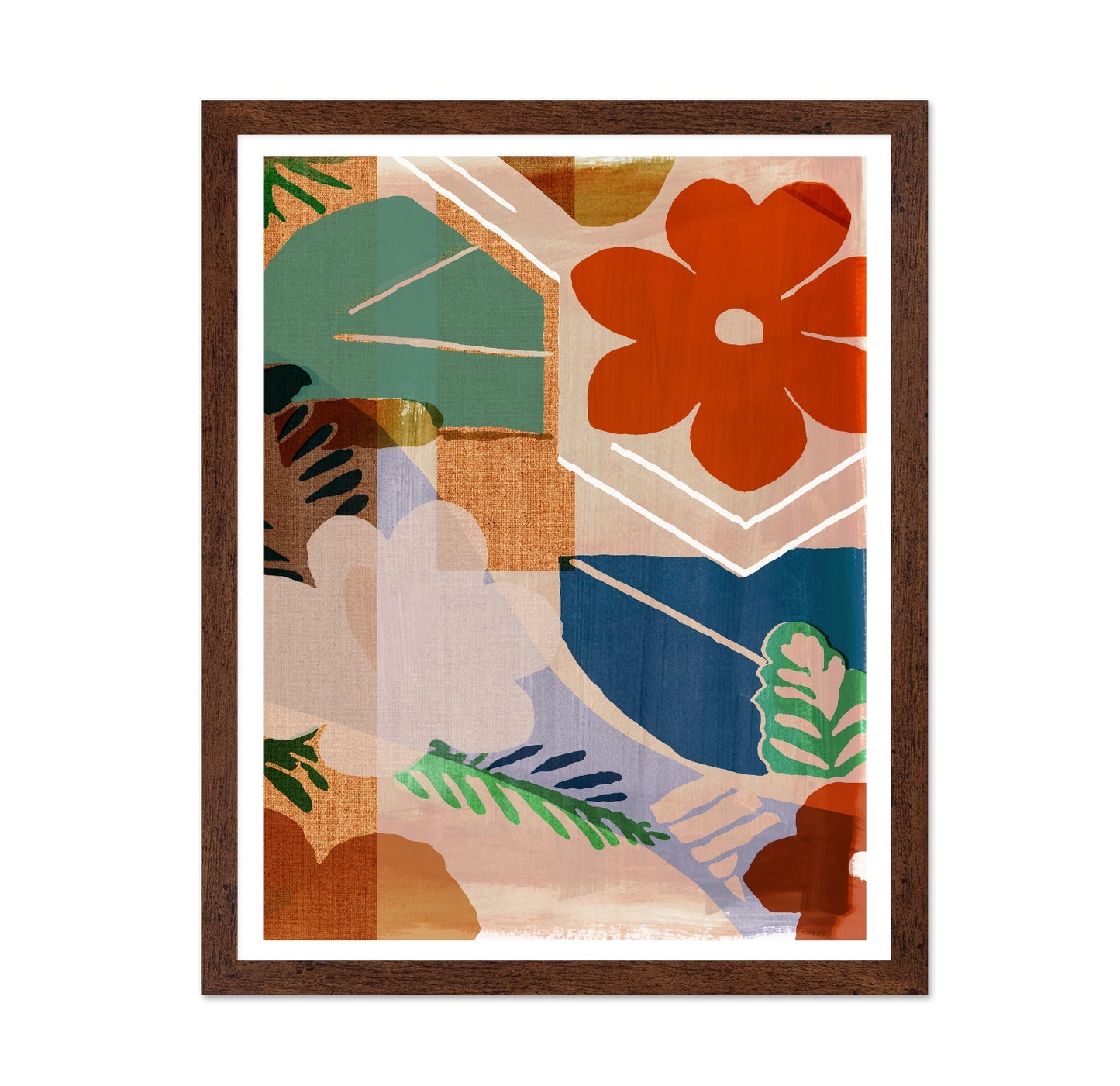 Tropical Abstract Floral Collage