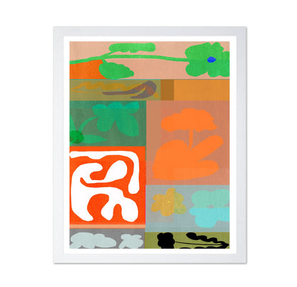 Abstract Floral Color Blocks