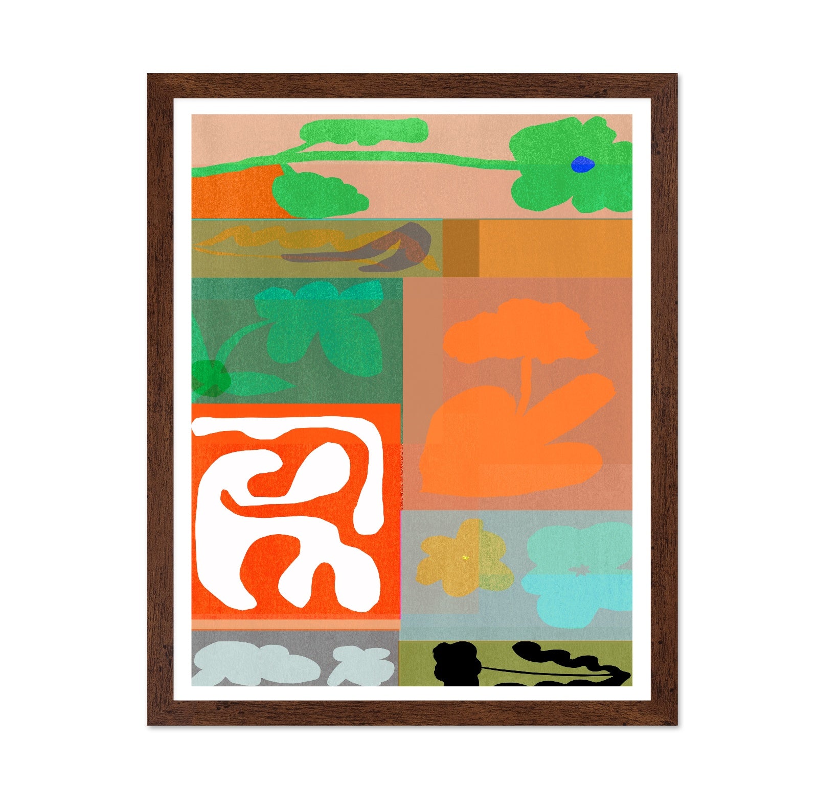 Abstract Floral Color Blocks