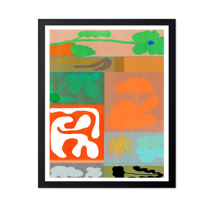 Abstract Floral Color Blocks