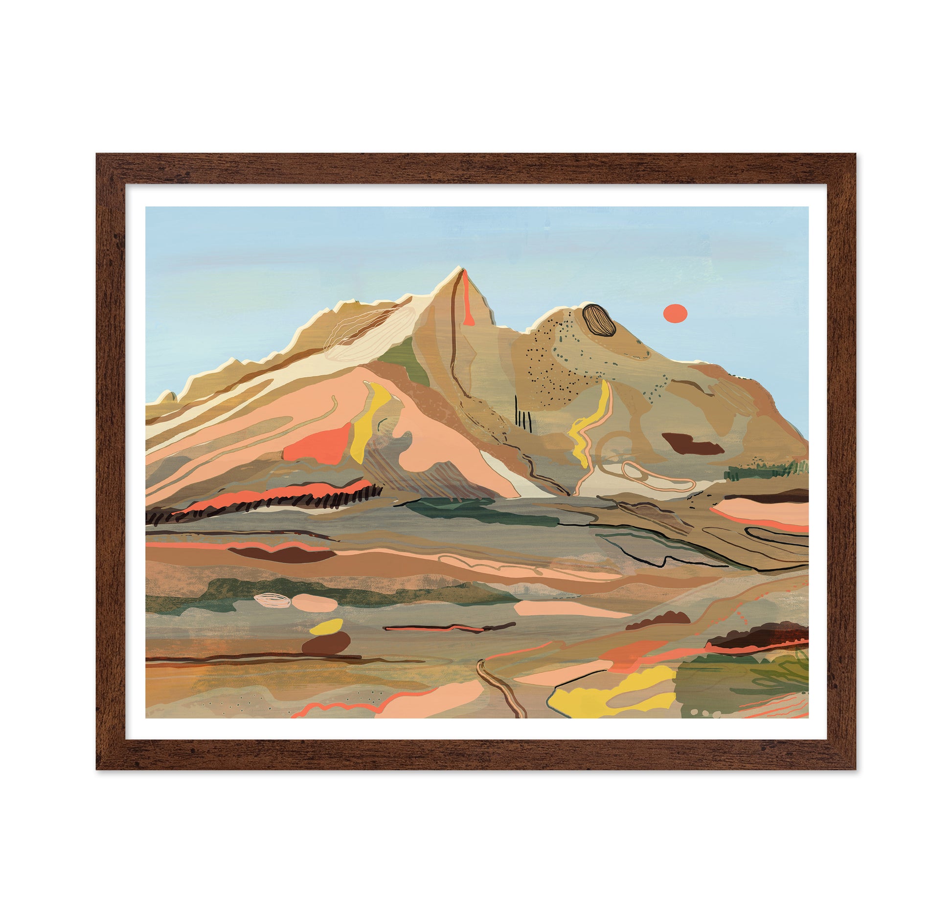 Abstract Mountain Landscape