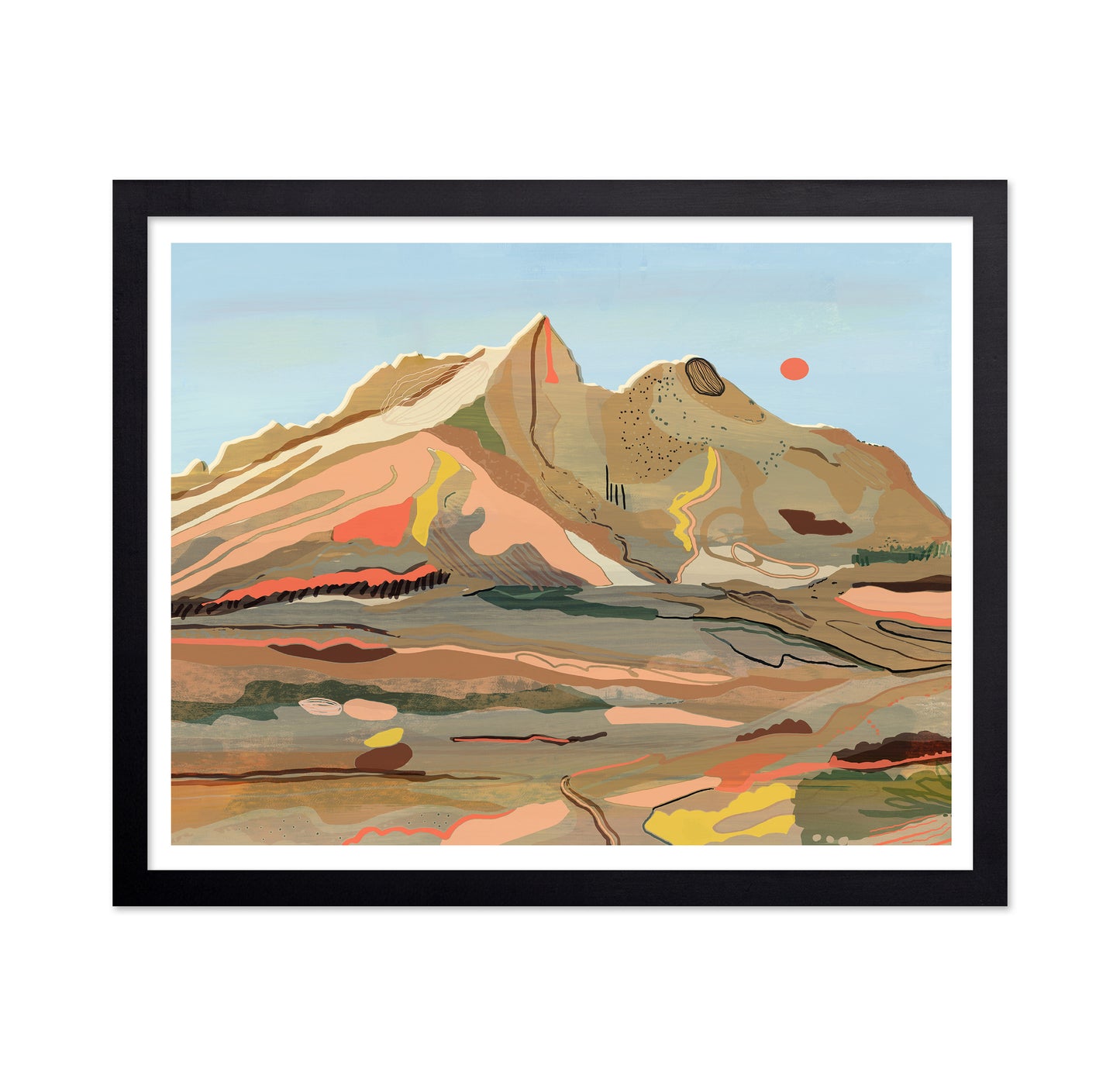 Abstract Mountain Landscape