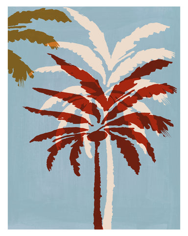 Abstract Palm Tree Silhouette
