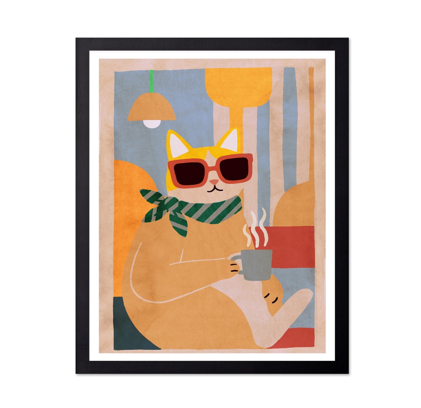 Stylish Cat Coffee Moment