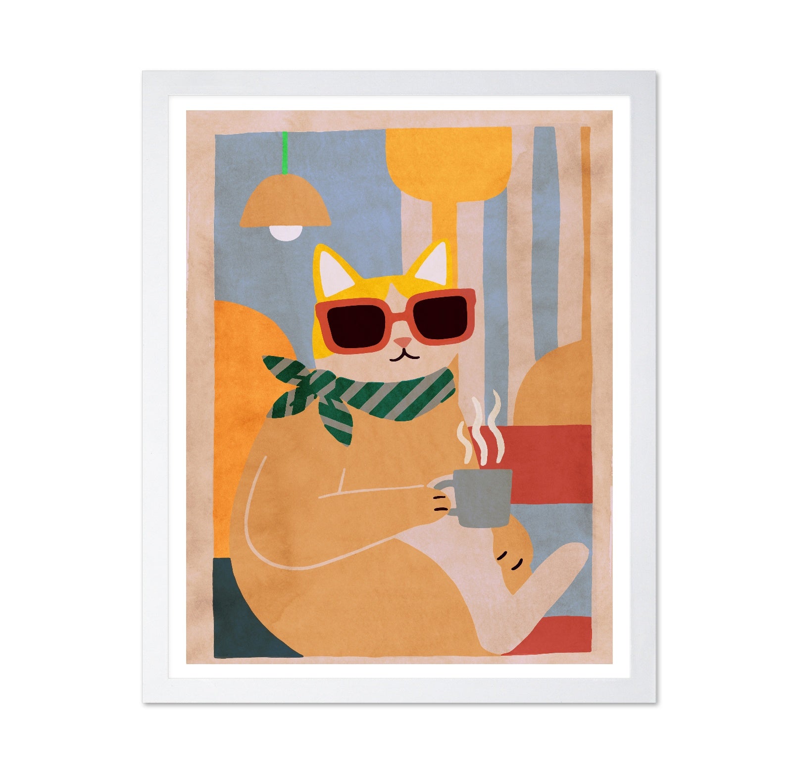 Stylish Cat Coffee Moment