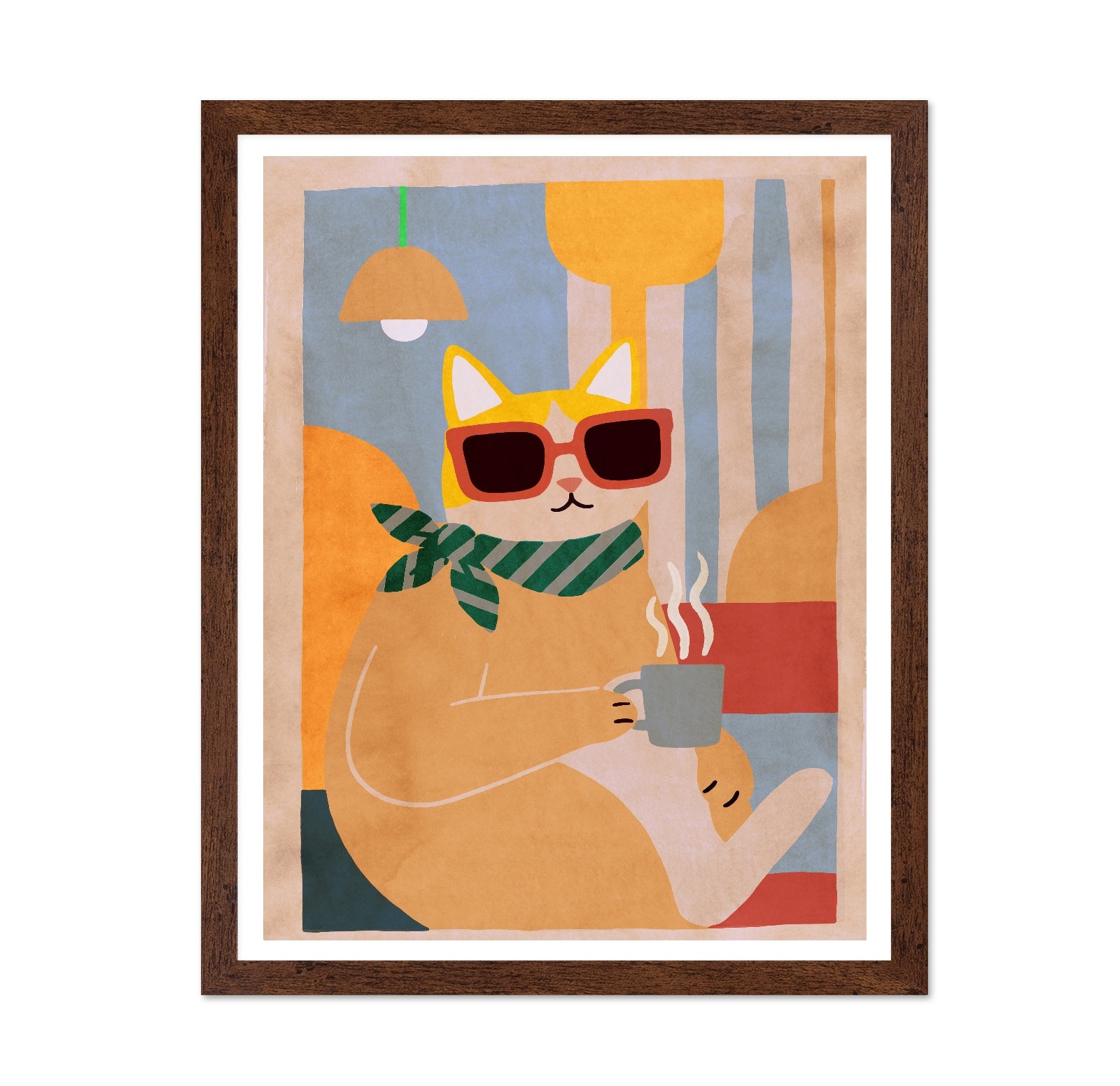 Stylish Cat Coffee Moment