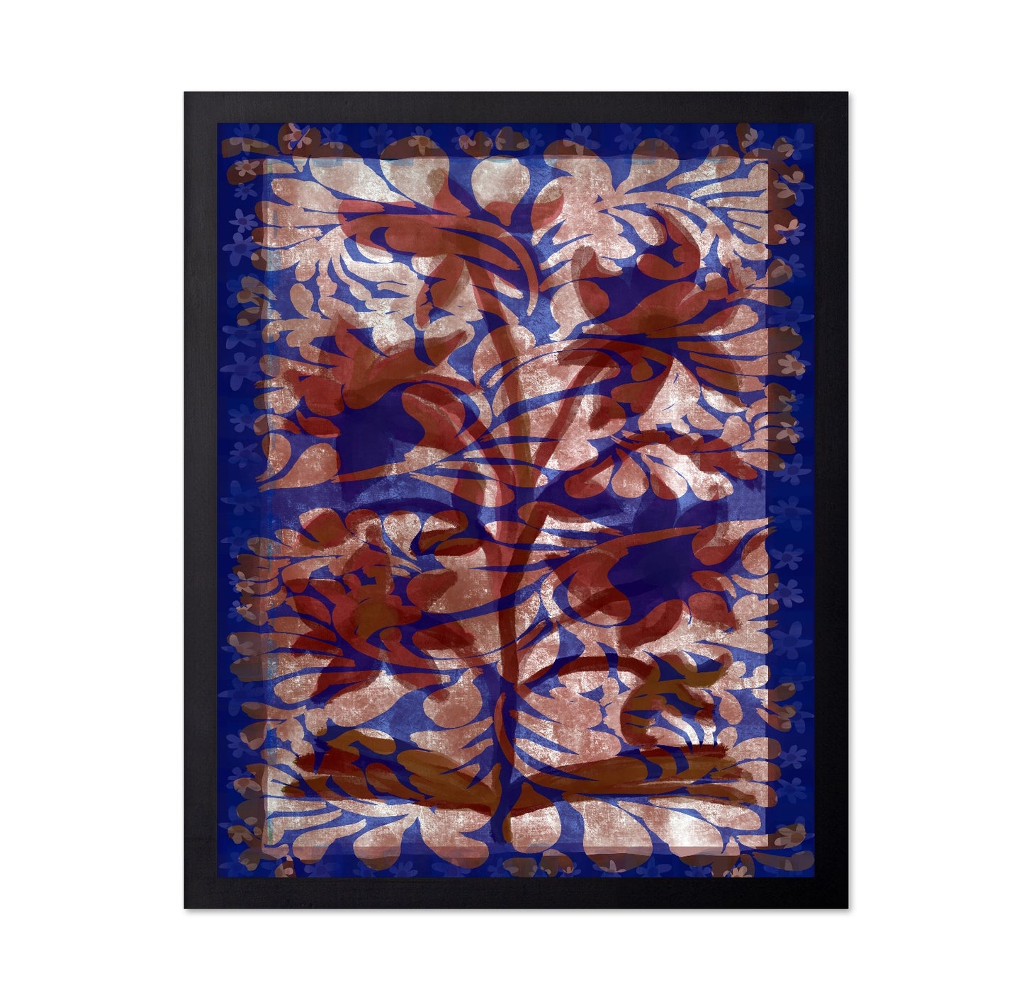 Indigo Vintage Floral Pattern