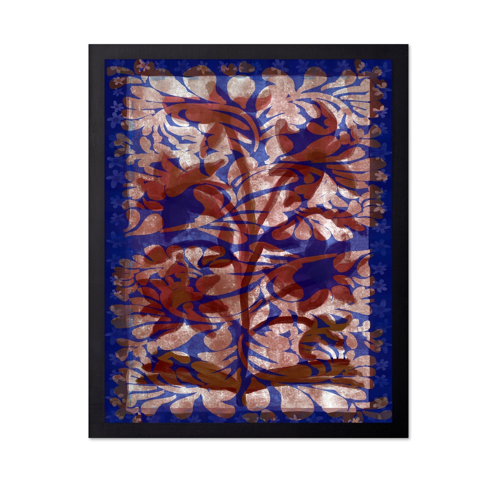 Indigo Vintage Floral Pattern