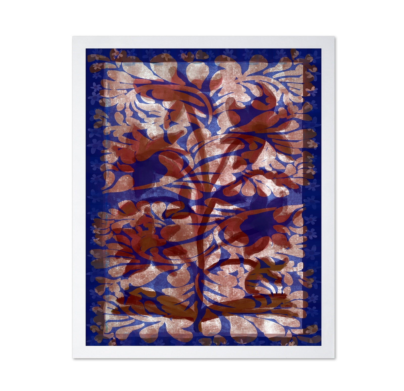 Indigo Vintage Floral Pattern