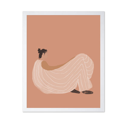 Minimal Seated Woman Silhouette