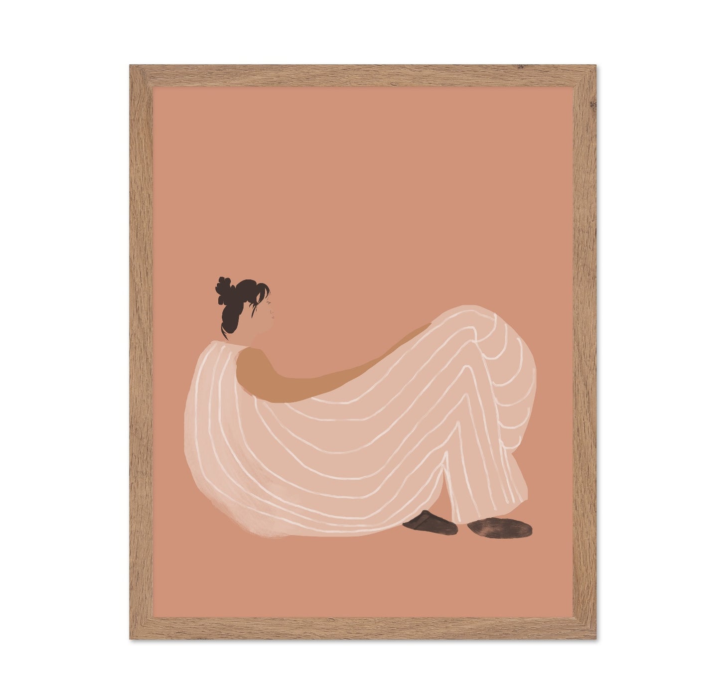 Minimal Seated Woman Silhouette