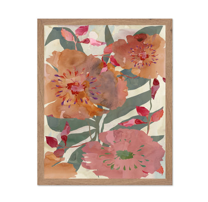 Warm Watercolor Floral Garden