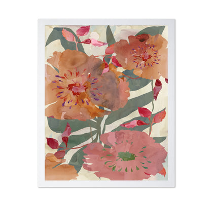 Warm Watercolor Floral Garden